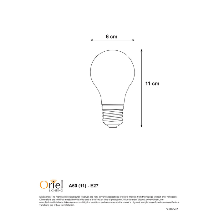 9W A60 Led B22 4000K