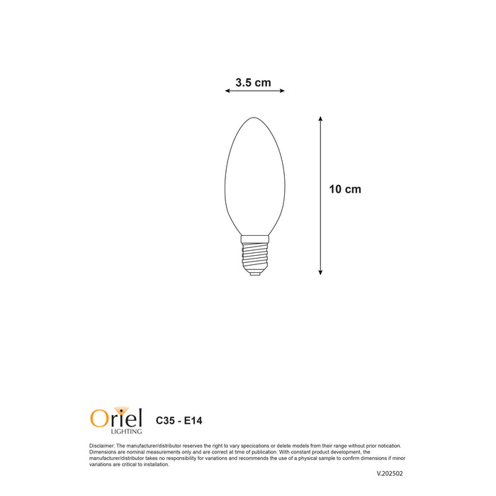 Matt Opal Filament Led C35 2700K E14
