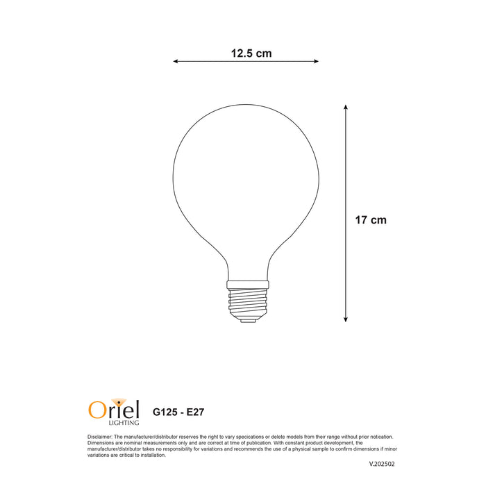 Matt Opal Filament Led G125 6W 4000K