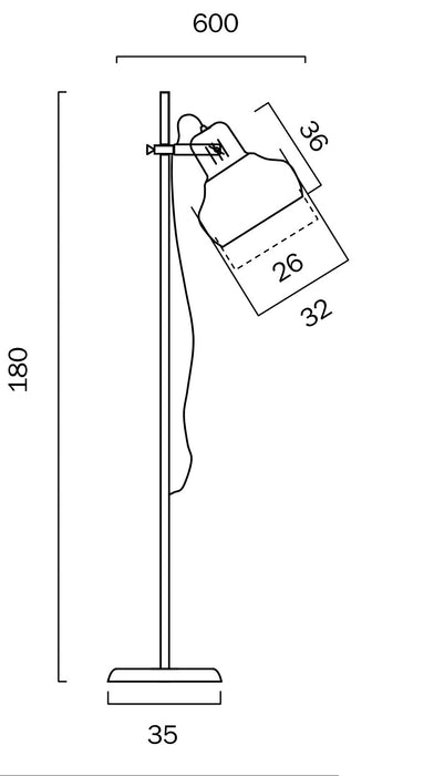 Grande Floor Lamp - Antique Brass