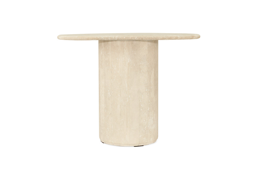 Geo Travertine Organic Side Table - 58cm