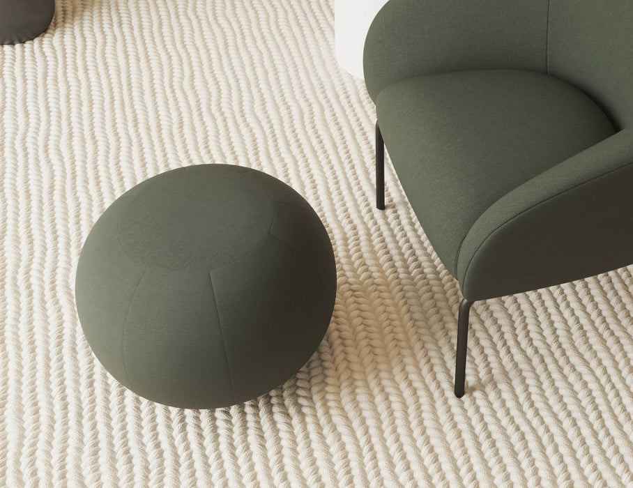 Ronde Pouf in Kelp Green - Small