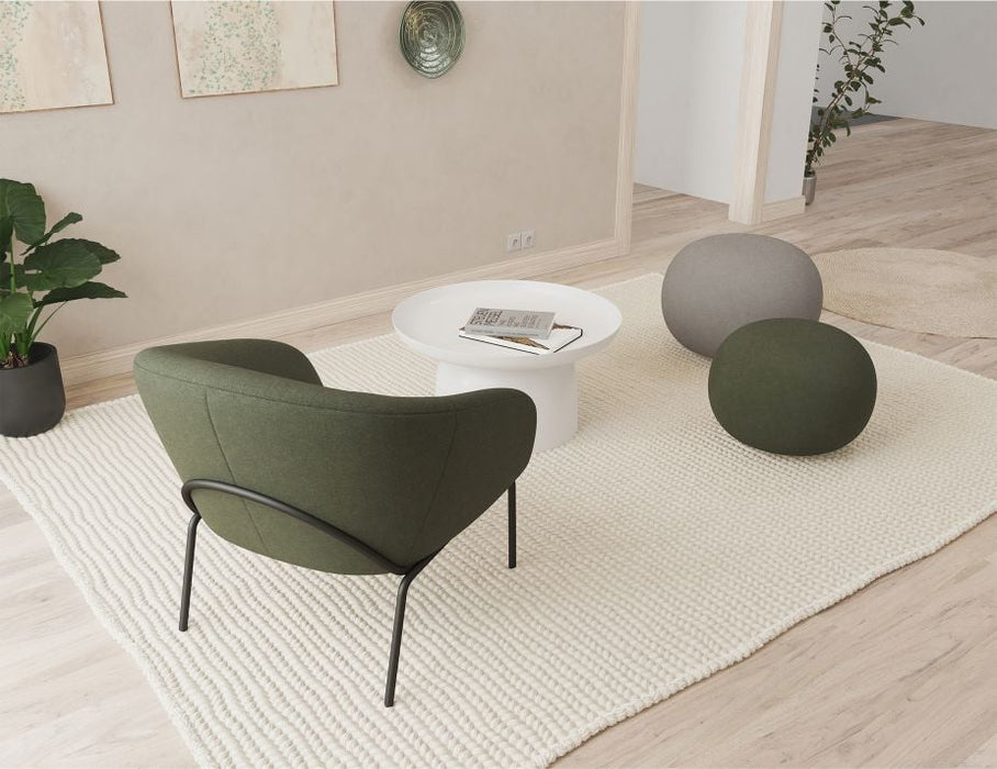 Solace Lounge Chair - Kelp Green - Brushed Matt Gold Legs