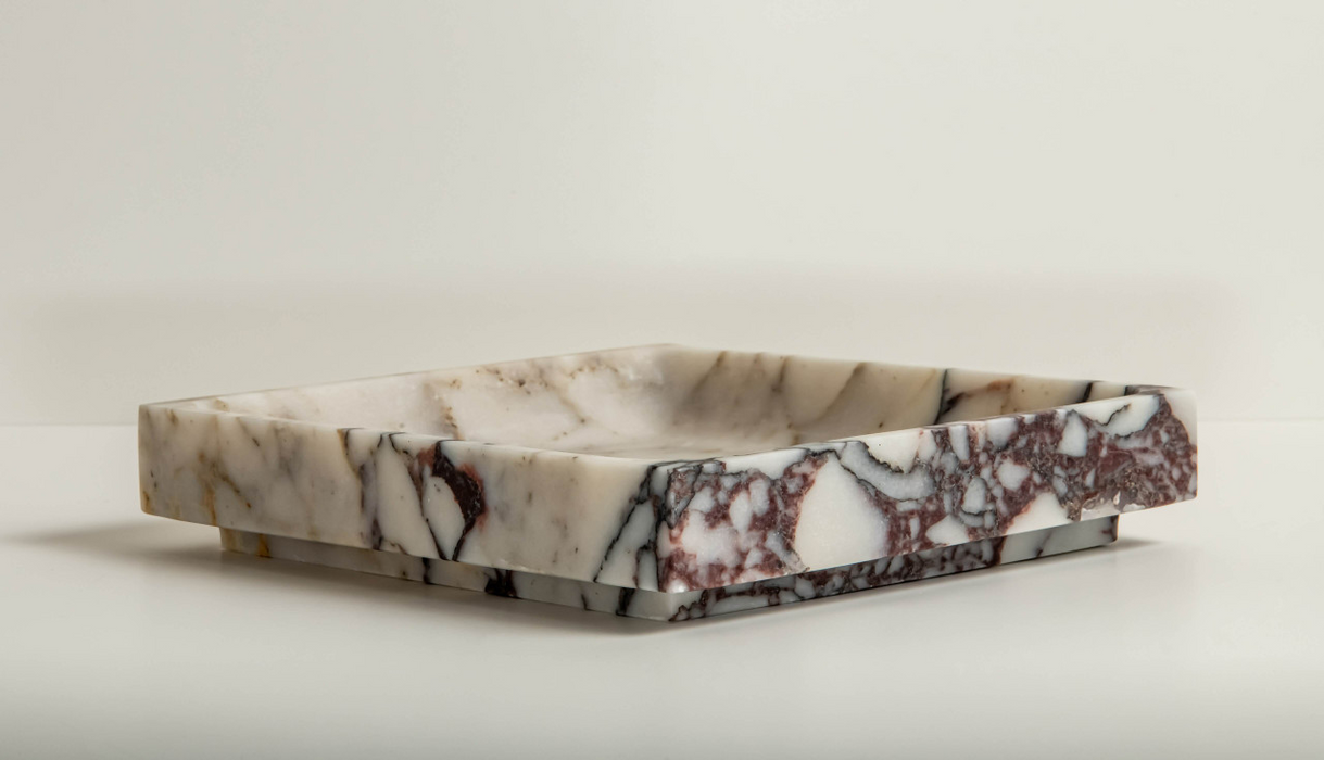 Pietra Square Marble Tray - Calacatta Viola