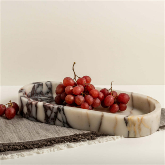 Pietra Oval Marble Tray - Calacatta Viola