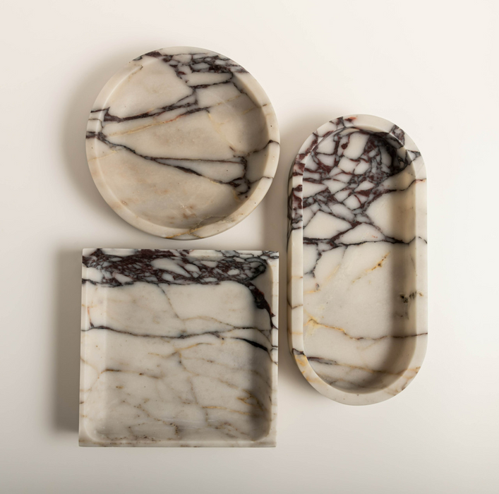 Pietra Square Marble Tray - Calacatta Viola