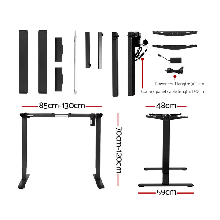 Artiss Standing Desk Motorised White Oak 140CM