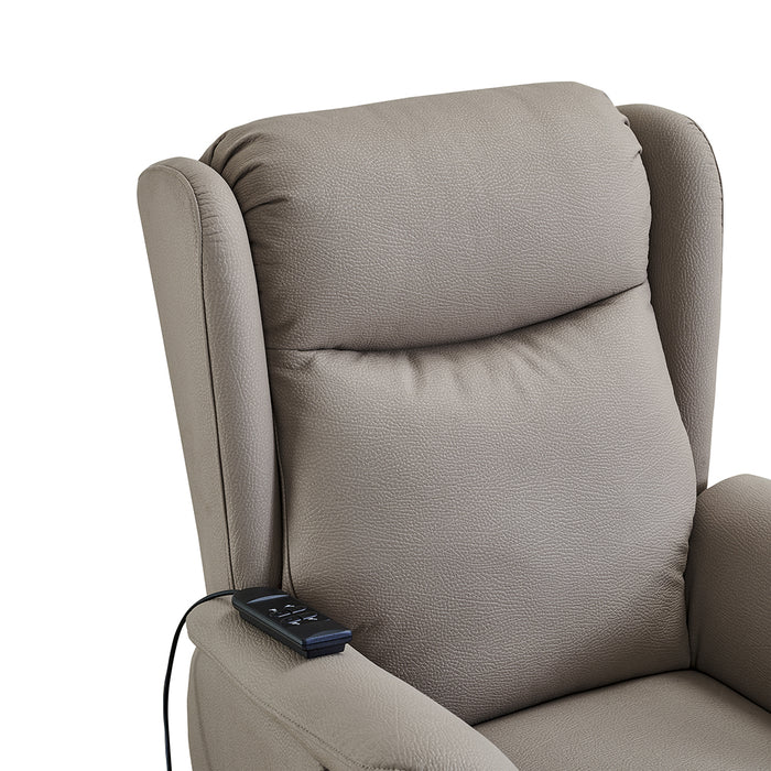 Hobart Electric Recliner Lift Chair Taupe Beige