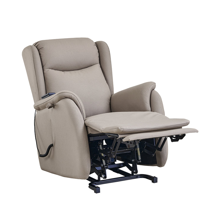 Hobart Electric Recliner Lift Chair Taupe Beige