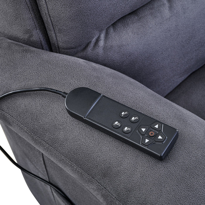 Brighton Electric Recliner Lift Chair with Wheels Dark Grey