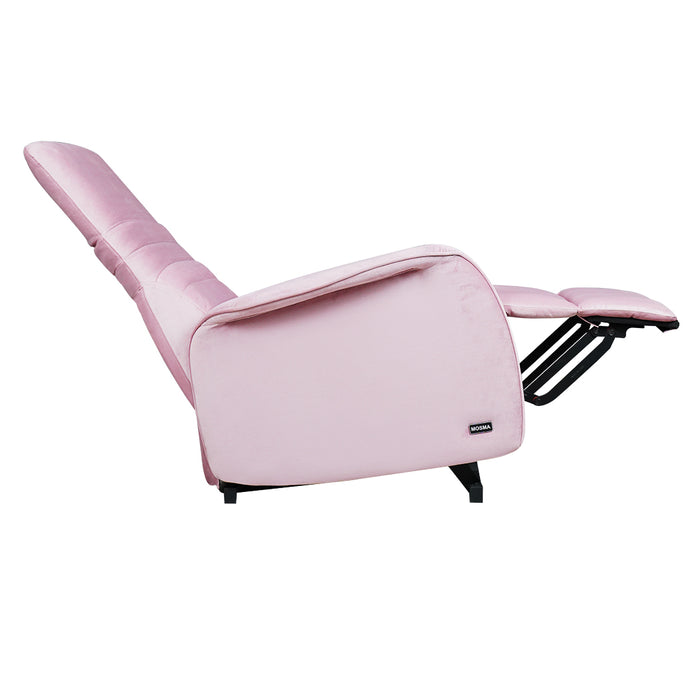 Tully Pushback Recliner Chair Pink