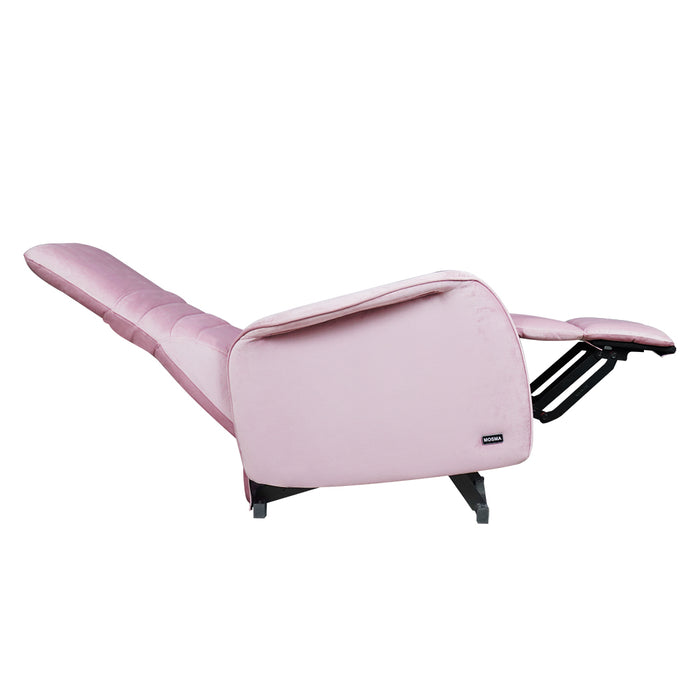 Tully Pushback Recliner Chair Pink
