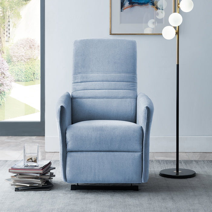 Perth Pushback Recliner Chair Blue