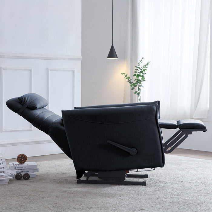 Eden Rocking Recliner Chair Charcoal Black