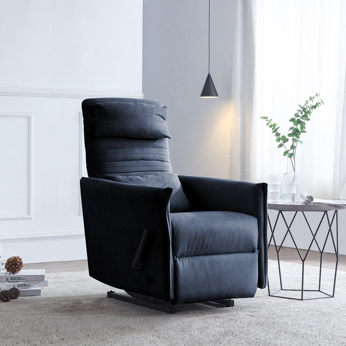 Eden Rocking Recliner Chair Charcoal Black
