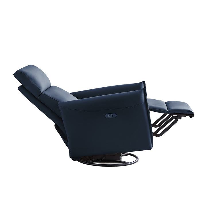 Cooma Electric Swivel Recliner Chair Midnight Blue