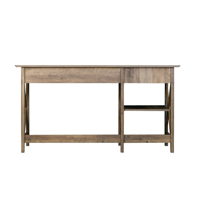 Nacy 1.4M Writing Desk In Rustic Oak