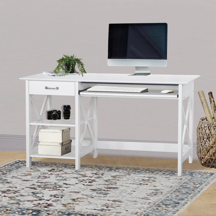 Nacy 1.4M Writing Desk In White