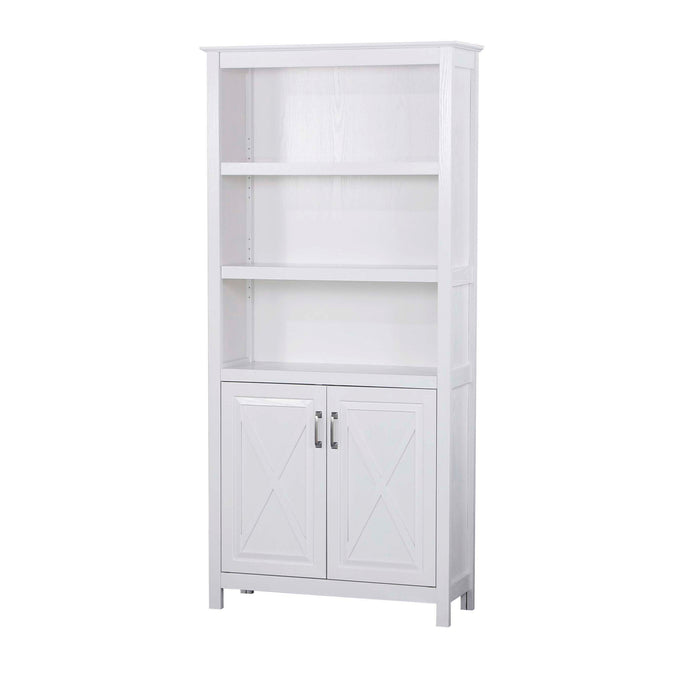 Nacy 2 Door Bookcase In White