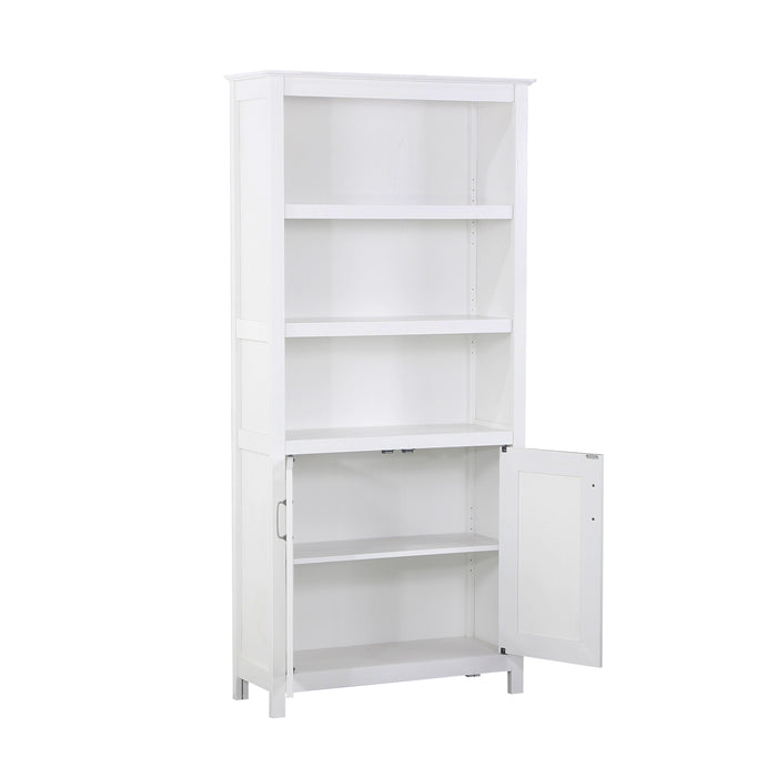 Nacy 2 Door Bookcase In White