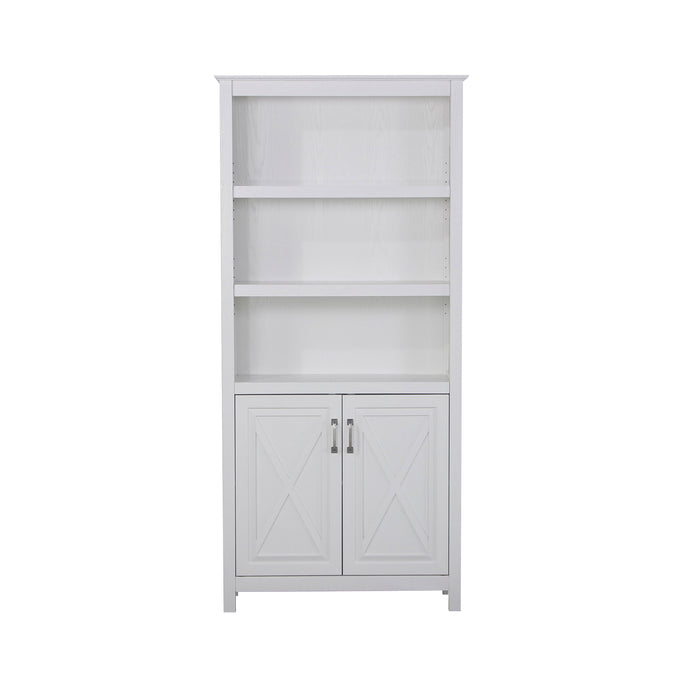 Nacy 2 Door Bookcase In White