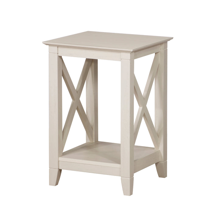 Laura End Table - Antique White