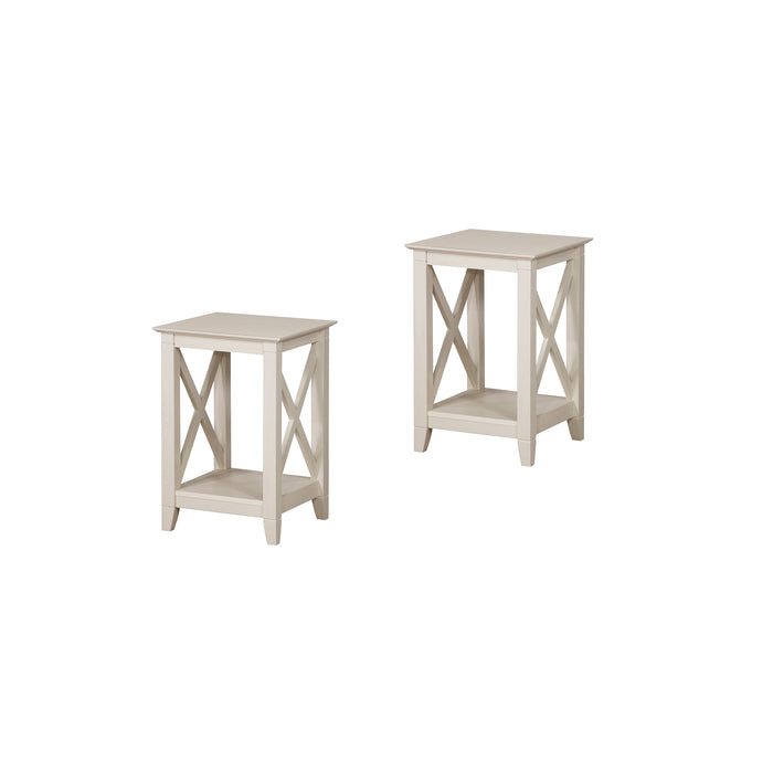 Laura End Table - Antique White