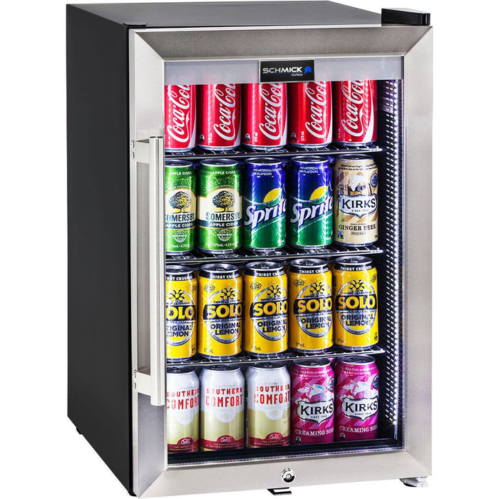 Schmick Tropical Triple Glazed Outdoor Glass Bar Fridge 70 Litre (Model: HUS-SC70-SS)