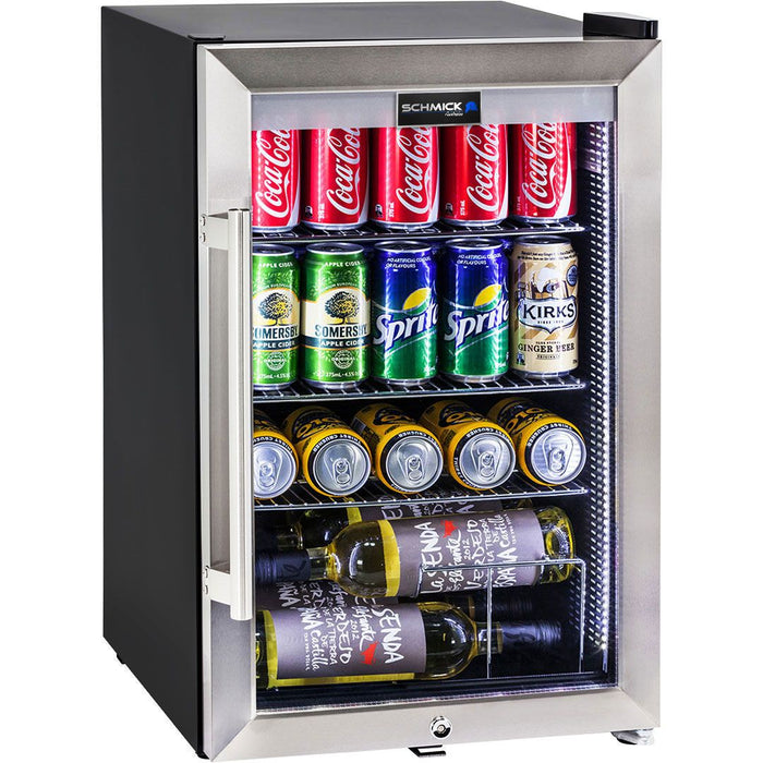 Schmick Tropical Triple Glazed Outdoor Glass Bar Fridge 70 Litre (Model: HUS-SC70-SS)