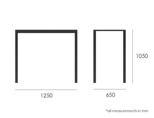 Halki Table - Outdoor - High Bar - 125cm x 65cm - Charcoal