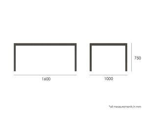 Halki Table - Outdoor - 160cm x 90cm - White