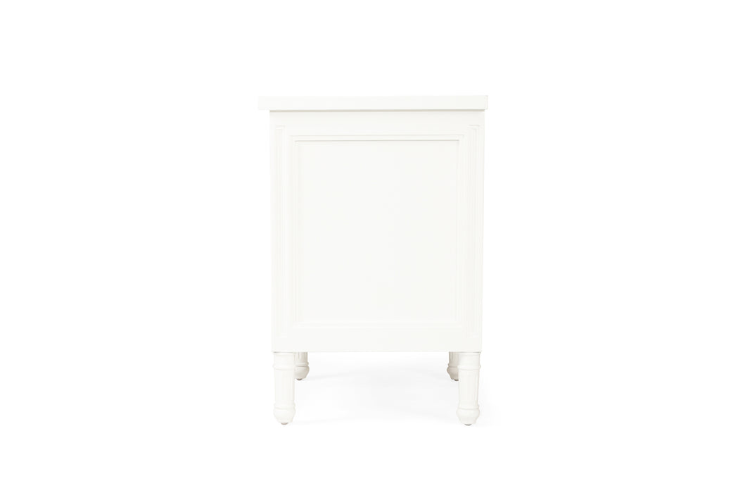 Harrison Bedside Table 3 Drawer - White