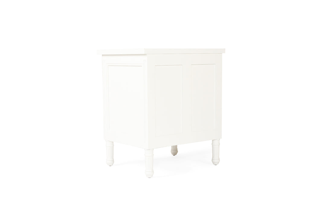 Harrison Bedside Table 3 Drawer - White