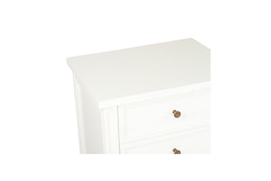 Harrison Bedside Table 3 Drawer - White