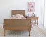Hamilton Cane Bed - Single - Weathered Oak - Weathered Oak Single