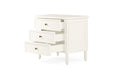 Hamilton Bedside Table - 3 Drawer - White - 70cm - White 70cm