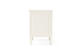 Hamilton Bedside Table - 3 Drawer - White - 70cm - White 70cm