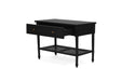 Hamilton Nightstand / Bedside - Black - 91cm - Black 91cm