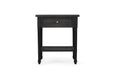Hamilton Cane Bedside Table - Black - Black 57cm