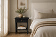 Hamilton Cane Bedside Table - Black - Black 57cm