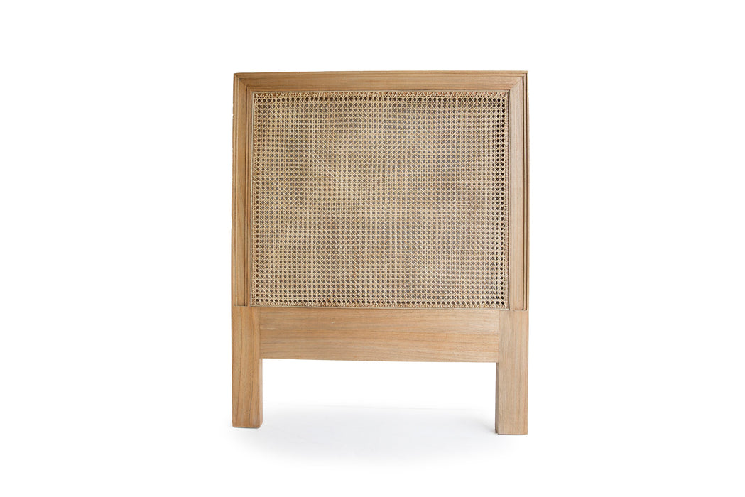 Hamilton Cane Bedhead - Single Size - Weathered Oak - Weathered Oak Single