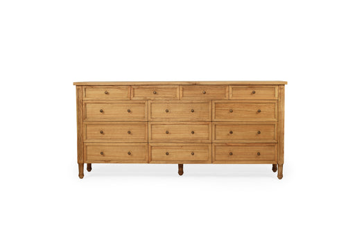 Hamilton Dresser - 13 Drawer - Weathered Oak - Weathered Oak 200cm