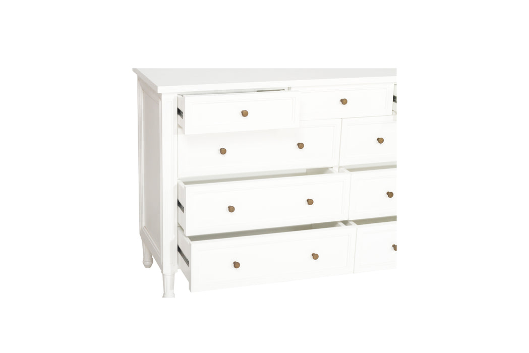 Harrison Dresser - White with Nine Drawers