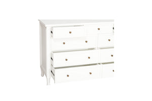 Harrison Dresser - White with Nine Drawers