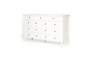 Harrison Dresser - White with Nine Drawers