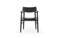 Harlow Dining Armchair - Black with Timber Seat