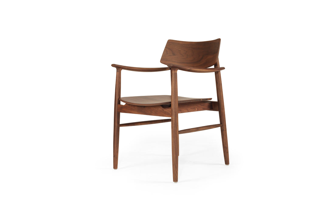 Harlow Dining Armchair - Walnut with Timber Seat - Dar Har Wal Tim