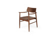Harlow Dining Armchair - Walnut with Timber Seat - Dar Har Wal Tim