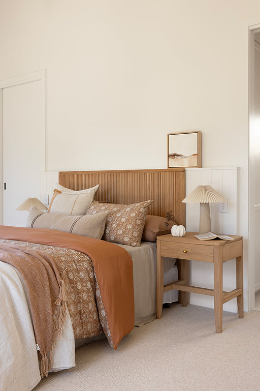 Harlow Bedhead - Natural Oak - Double