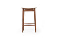 Harlow Backless Counter Stool - Walnut - 66cm Backless